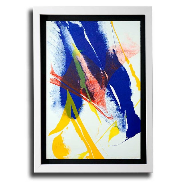 Modern Paul Jenkins Lithograph Original, Hand Signed 1965 Vélin D’Rives +Framing For Sale - Image 4 of 4