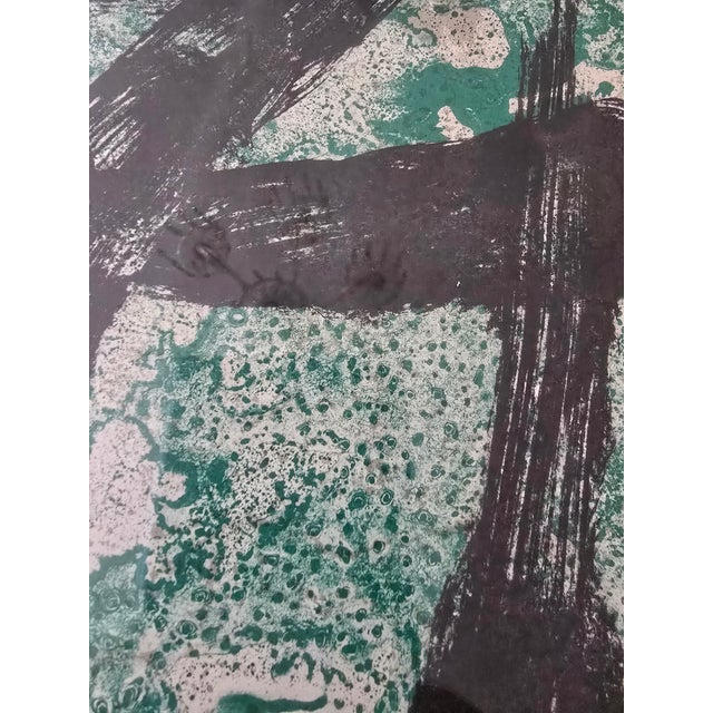 Mid-Century Modern Vintage Mid Century Modern Abstract Lithograph Attributed Miro For Sale - Image 3 of 9