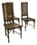 Hollywood Regency Faux Bamboo Cane Dining Chairs, 1970s, Set of 3 For Sale