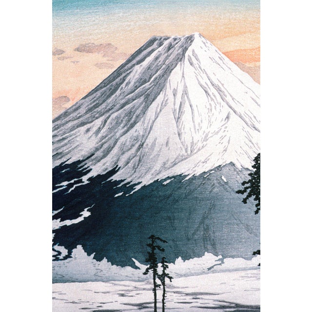 Japanese Katsuyama Neighborhood, Shin-Hanga Reproduction Landscape Print, 24" × 36" For Sale - Image 3 of 5