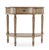 Beige Mozart 31.5 in. W Demilune Wood 1 Drawer Console Table with Open Lower Shelf, Antique Beige For Sale - Image 8 of 11