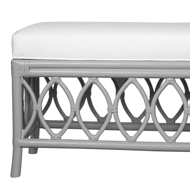 David Francis Lillian Bench - Light Gray For Sale - Image 4 of 8