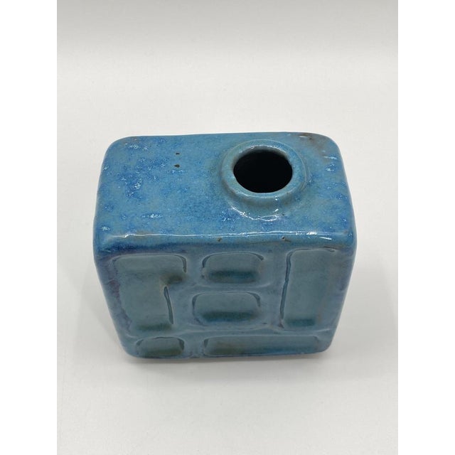 Mid-Century Geometric Vase in Glazed Ceramics, Germany, 1950s For Sale - Image 12 of 14