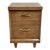 Mid-20th Century Two-Drawer Walnut and Brass Side Cabinet For Sale