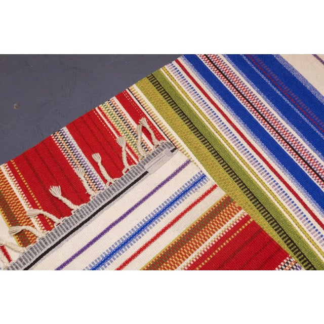 Cream Modern Persian Kilim Wool Rug 3'3'' X 4'8'' For Sale - Image 8 of 8