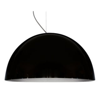 Sonora 490 Black Suspension Lamp by Vico Magistretti for Oluce For Sale