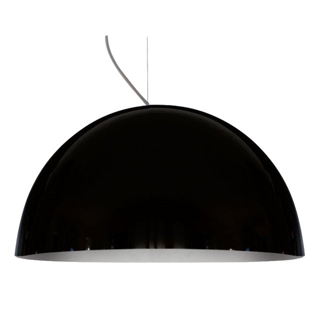 Sonora 490 Black Suspension Lamp by Vico Magistretti for Oluce For Sale