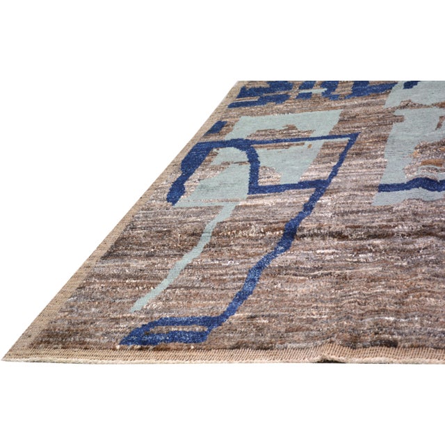 Moroccan Moroccan Hand Knotted Wool Rug, 9'2"x12'9" For Sale - Image 3 of 6