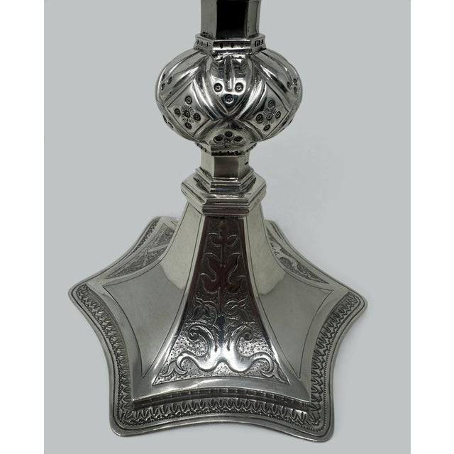 Wine Antique Vintage Sterling Silver Wine Religious Goblet Chalice Irish 1912. 12ozs For Sale - Image 8 of 11