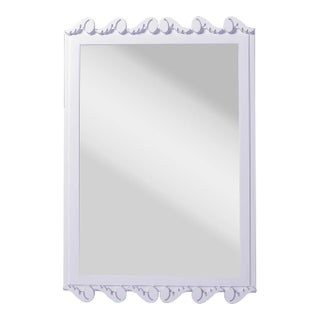 Fleur Home Garden District Laurel Rectangle Mirror in Spring Iris, 30x40 For Sale
