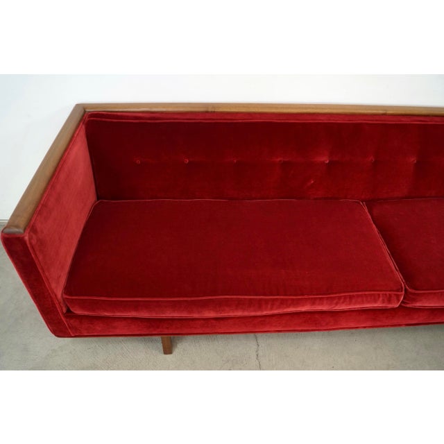 1960’s Mid-Century Modern 2-Piece Walnut Sectional Sofa For Sale - Image 9 of 12