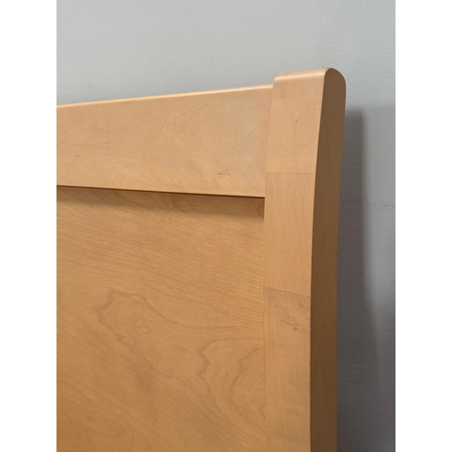 Late 20th Century Full Size Baronet Furniture Solid Maple Panel Bed Frame For Sale - Image 5 of 12