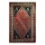 Vintage Persian Qashqai Tribal Area Rug, Hand-Knotted Wool, Geometric Pattern, 5x7, Rust & Navy For Sale
