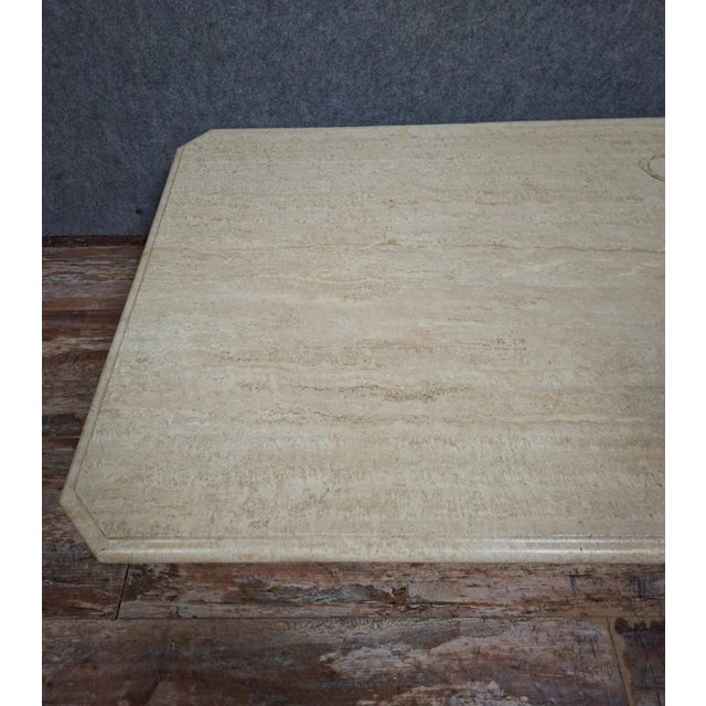 Travertine Coffee Table, 1970s For Sale - Image 3 of 9