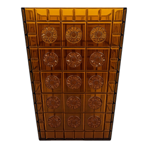 Amber Lucite Style Waste Basket / Trash Can