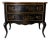 Vintage Drexel Asian Chinoiserie Black & Gold Motif Two Drawer Nightstand - Brass Handles For Sale