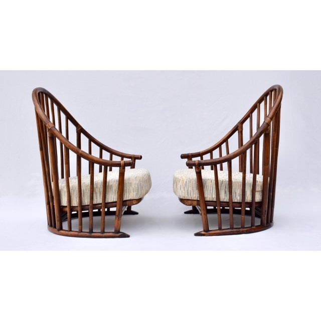 Brown Danish Modern Lounge Chairs, 1960s, Spindle Back in the Manner of Hans Wegner For Sale - Image 8 of 12