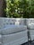 Pair of Vintage Blue & White Houndstooth Tufted Club Chairs For Sale In Tampa - Image 6 of 8