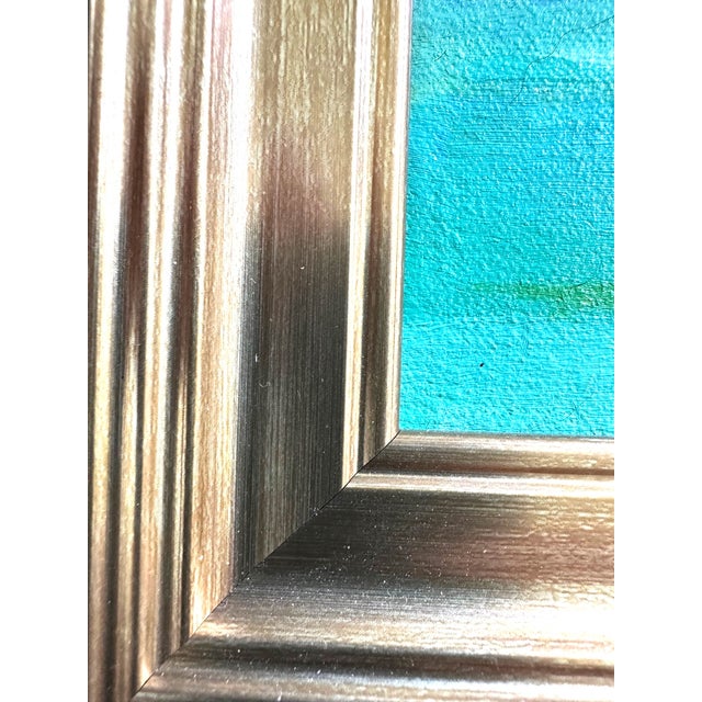 Christine Frisbee Small Oil Painting by Christine Frisbee- Wianno 5th Hole Bunker - Framed For Sale - Image 4 of 6