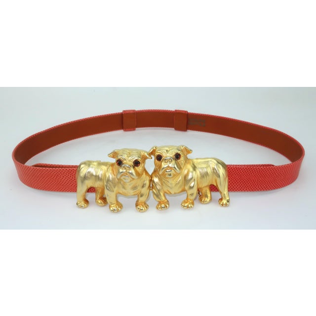 Mimi DI N Bulldog Gold Plated Dog Buckles, 1995 For Sale - Image 9 of 12