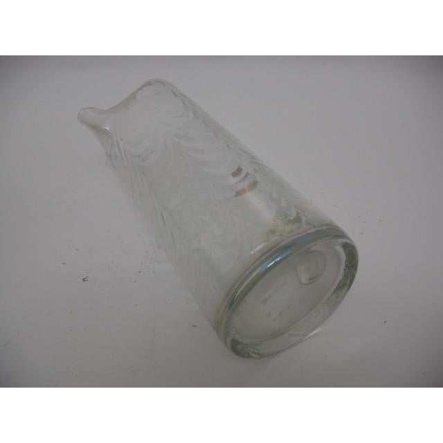 Transparent Mid 20th Century Mid Century Modern Iridescent Luster Glass Martini Pitcher For Sale - Image 8 of 8