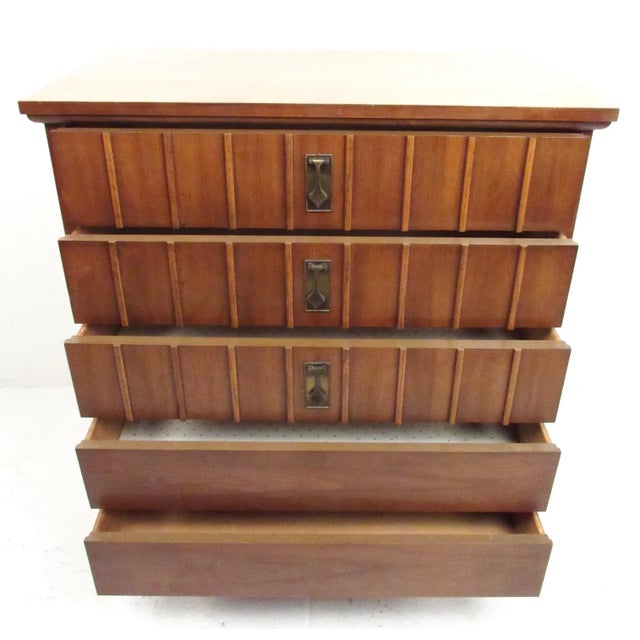 Mid-Century Modern Highboy Dresser For Sale - Image 4 of 10