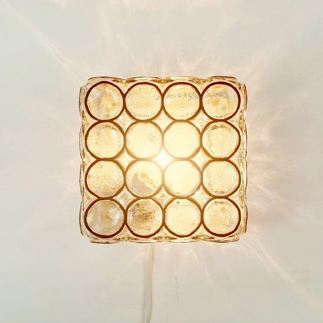 Mid-Century Glass Flush Mount from Limburg, Germany, 1960s For Sale - Image 6 of 9