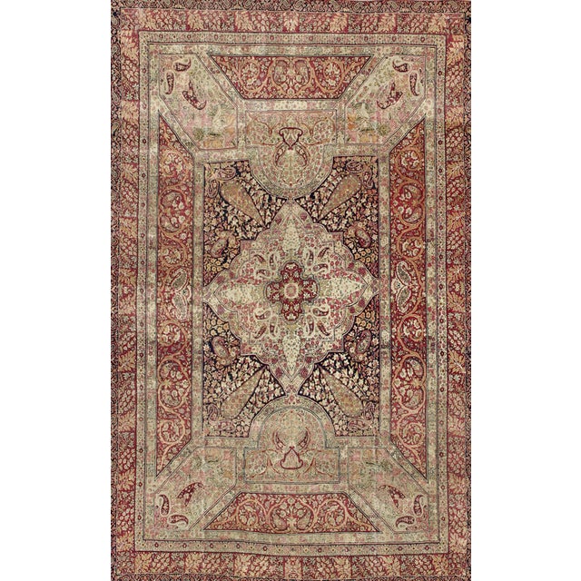 Late 19th Century Large Antique Persian Lavar Kerman Large Rug With Incredible Details 11'6 X 16'7 For Sale - Image 5 of 8