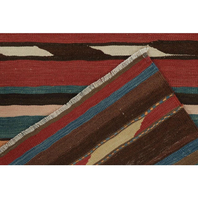 Textile Vintage Shahsavan Kilim Rug in Polychromatic Stripes by Rug & Kilim For Sale - Image 7 of 7