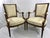 Late 19th Century Louis XVI Style Arm Chairs a Pair For Sale - Image 5 of 6