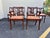 Antique Recency Style Lyric Back Mahogany Dining Chairs. Solid wood frame, sabre legs Sturdy and comfortable Upholstery is...