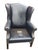 Vintage Executive Wingback Armchair by the Renowned Artisans at Yorkshire Leather of Hickory, North Carolina. For Sale In Raleigh - Image 6 of 8