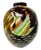 1990s Large Vintage Peruvian Chulucanas Smoked Pottery Swan Sphere Vase For Sale - Image 5 of 12