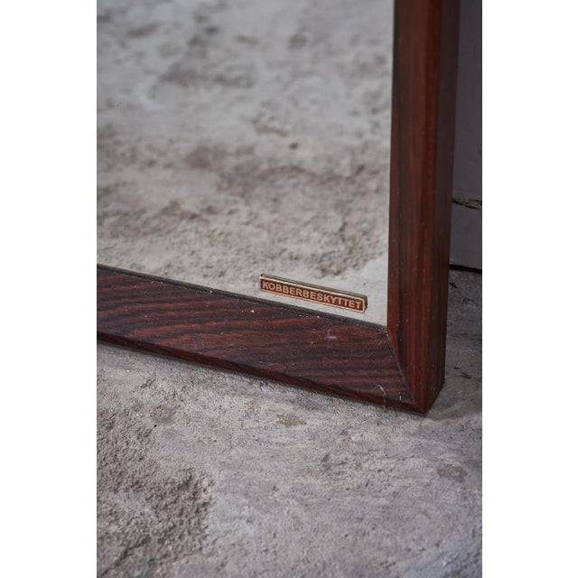 Mid-Century Modern Mid-Century Danish Rosewood Frame Mirror, 1960s For Sale - Image 3 of 6