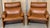 Modern Pair Saddle Brown Leather Lounge Chairs by Giovanni Offredi for Saporiti, 1970s For Sale - Image 3 of 7