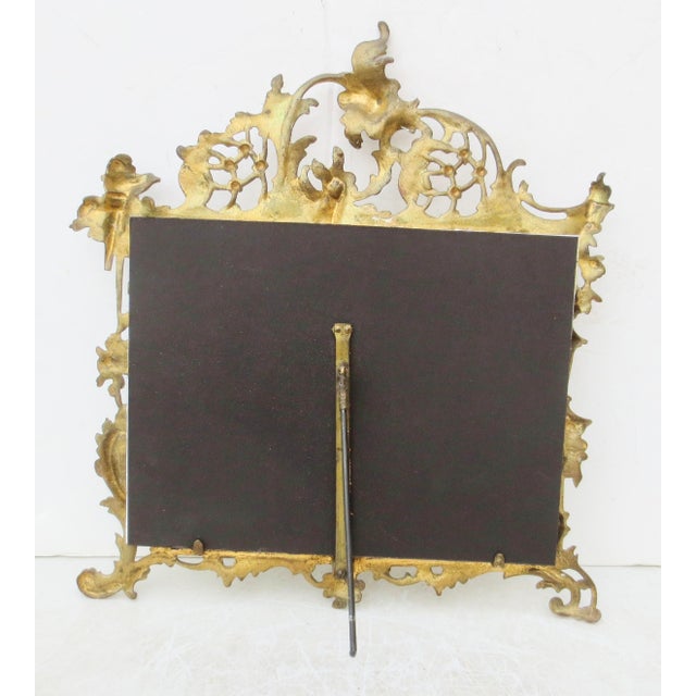 Gilt Brass Double Window Photo Frame Rococo For Sale - Image 4 of 9