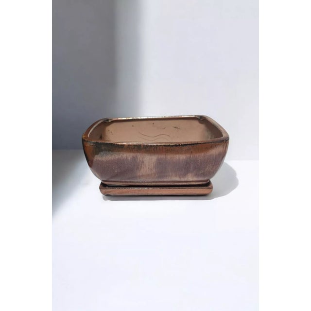 Arts & Crafts Glazed Ceramic Bonsai Pot For Sale - Image 3 of 6