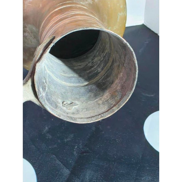Late 19th Century Vintage Middle Eastern Hand-Hammered Copper Pitcher Jug Ewer For Sale - Image 5 of 8