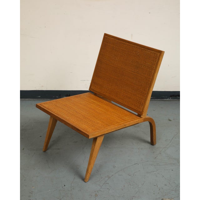 Midcentury Oak Lounge Chair by Edward Durell Stone for Fulbright For Sale - Image 14 of 16