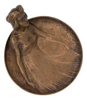 Bronze Bowl by Gustav Gurschner, 1900