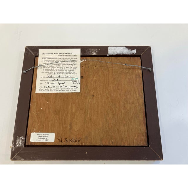 This oil painting was created in 2003 and exhibited at The Rockport Art Association Helen Bishop ( 1903-2007) maintained a...