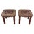 Anglo-Indian Rosewood Taj Mahal Carved and Brass Inlaid Side Tables, Set of 2 For Sale - Image 6 of 6