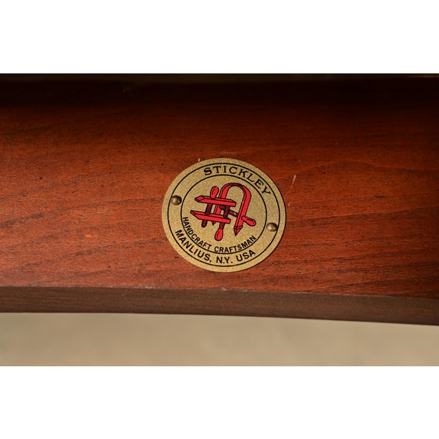 Stickley Mission Arts and Crafts Cherry Wood Prairie Spindle Settle Sofa For Sale - Image 13 of 15