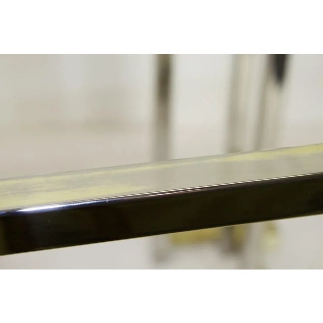 Pair Regency Chrome & Glass Side Tables For Sale In Fayetteville, AR - Image 6 of 8