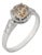 1930s French Art Deco 1.31 Carat Fancy Brown Diamond Platinum Engagement Ring, Size 7.75 For Sale