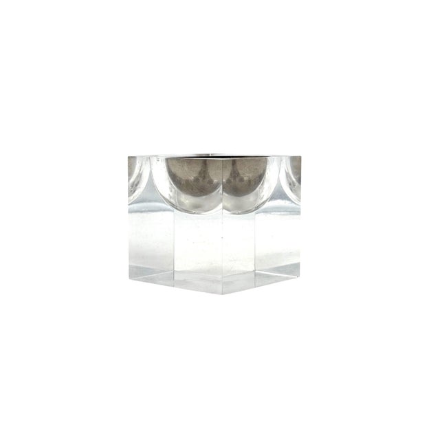 Space Age Clear Lucite Ashtray, Italy 1970s For Sale - Image 6 of 12