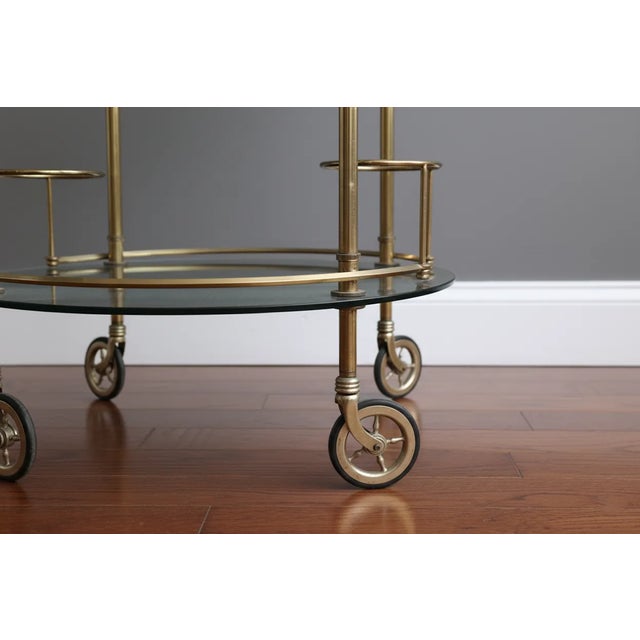 Vintage Brass Serving Trolley, 1970s For Sale - Image 10 of 13