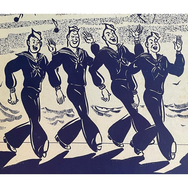 1944 folded sheet music for "Bell Bottom Trousers," a song composed to celebrate the Navy and their uniforms during World...