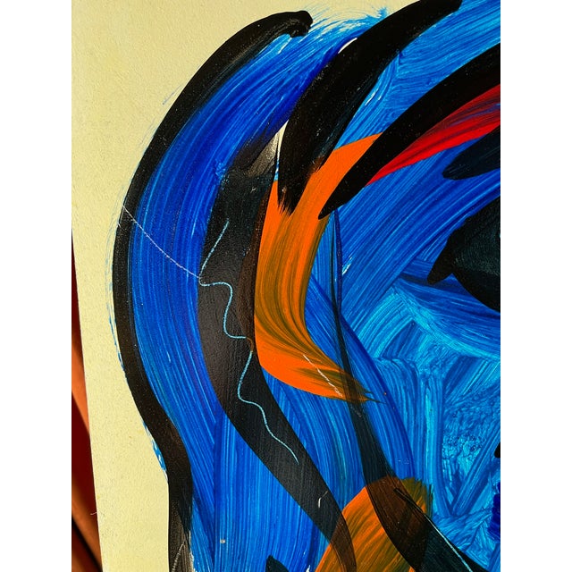 1980 Abstract Face Painting by Peter Keil Chairish