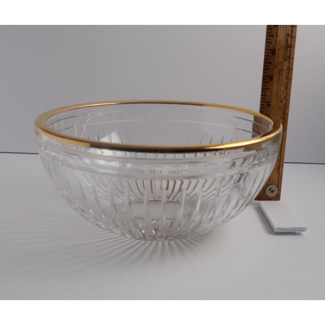 Marquis by Waterford Cut Crystal Bowl With Gilt Rim, 8" Diameter For Sale - Image 9 of 9